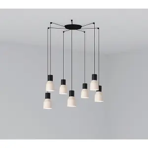 Luminosa Kombo Cluster Pendant Ceiling Light Beige, E27