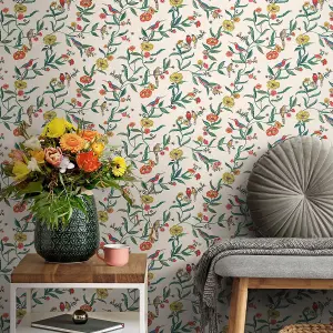 Cath Kidston Summer Birds Wallpaper Cream 182552