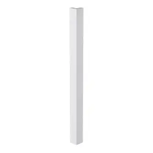 GoodHome Stevia Innovo handleless gloss light grey slab Gloss light grey Standard Corner post, (W)48mm