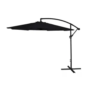 Cyrus Banana Cantilever Parasol Black