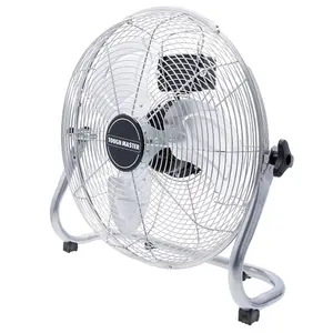 TOUGH MASTER Industrial Fan 16" Inch, Portable Floor Fan, High Velocity Drum Fan with 3 Speeds, Steel Body, Adjustable Head