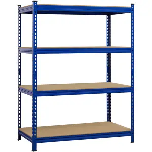 Yaheetech 4 Tier Adjustable Storage Shelf Rack Blue