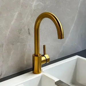 Liquida BHT311BG 3 In 1 Brushed Gold Kitchen Instant Boiling Hot Water Tap