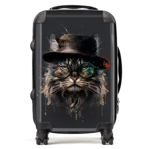 Maine Coon Cat With Glasses Splashart Suitcase - Cabin