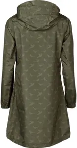 Rydale Ladies 3/4 Length Waterproof Jacket With Hood - Khaki Pheasant 14