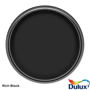 Dulux One coat Rich black Matt Emulsion paint, 1.25L