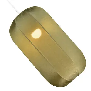 Modern Faux Silk Rectangular Pendant Lamp Shade in Pastel Olive Green Colour