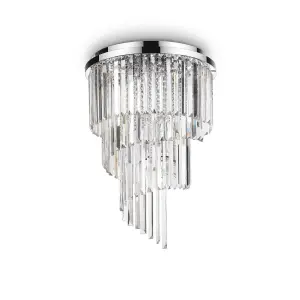 Luminosa Carlton 12 Light Ceiling Light Chandelier Chrome, E14