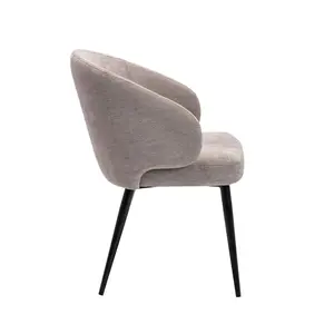 Cloey Canei Upholstered Dining Chair Grey