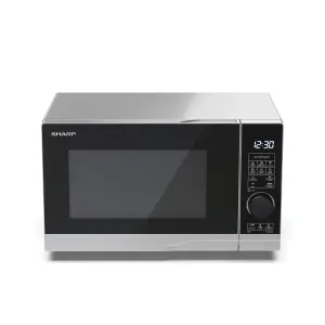 Sharp YC-PG204AU-S 20L 700W Microwave Oven with 900W Grill Function - Silver