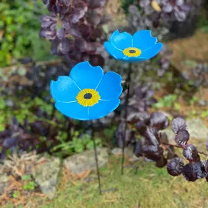 Cast Iron Wild Bird Forget Me Not Flower Dish Bird Feeders (Set of 2)