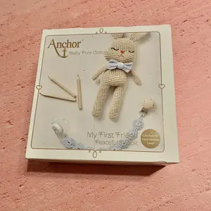 PACIFIER KIT RABBIT - Crochet Kit: Baby Pure Cotton: Amigurumi Rabbit - Anchor