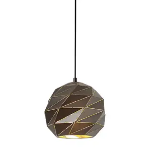 Luminosa Palermo Modern 1 Light Dome Pendant Ceiling Light, E27