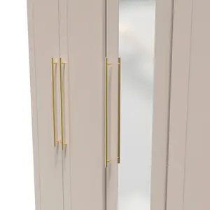 Helmsley Tall 5 Door 2 Drawer 1 Mirror Wardrobe in Kashmir Matt (Ready Assembled)