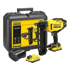 Stanley FatMax 18V 64mm 2 x 2Ah Li-ion V20 Cordless Straight Nail gun SFMCN616D2K-GB