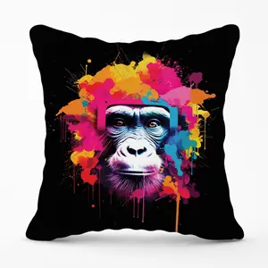 Multi Coloured Monkey Face Cushions 45cm x 45cm