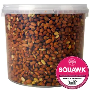 1L SQUAWK Whole Peanuts - Fresh Premium Wild Garden Bird Seed Food Nut Energy Feed