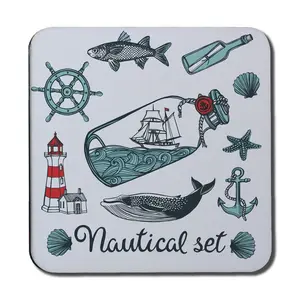 Square 6 Piece Coaster Set (Set of 6)