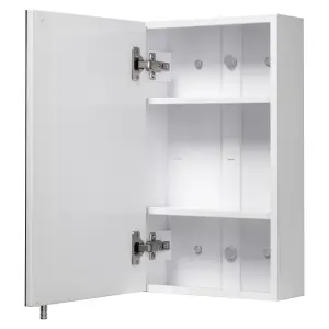 Croydex Dawley White Single Bathroom Wall cabinet With Mirrored door (H)690mm (W)400mm