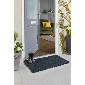 Rope Mat Black / Rectangle 45 W x 75 L cm