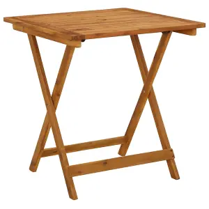 Berkfield Folding Garden Table 70x70x75 cm Solid Acacia Wood