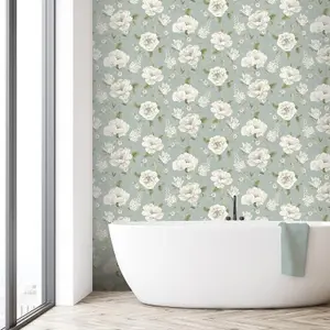 Arthouse Ashley Floral Sage Wallpaper 100183AH