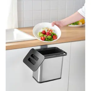 Puro Stainless Steel 3 Litre Countertop Waste Baskets