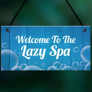 Red Ocean Novelty Hot Tub Lazy Spa Decor Signs Hanging Garden Shed Home Decor Plaques