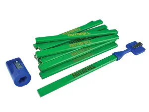 Faithfull  Carpenter's Pencil Kit Green / Hard (Pack 12) FAICPGKIT