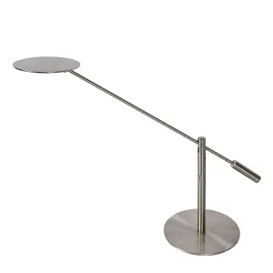 Lucide Anselmo Modern Desk Lamp - LED Dim. - 1x9W 3000K - Satin Chrome