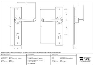 From The Anvil Black Avon Lever Espag. Lock Set