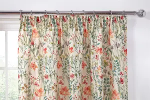 Pencil Pleat Curtains Amaryllis by ILIV Interior Textiles Taped Top Curtains Cream 46x54"