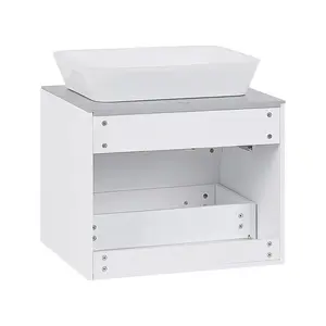 Erubey 600mm Wall Hung Single Vanity Unit White