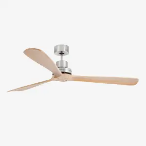 Luminosa Lantau-G Matt Nickel, Pine Ceiling Fan With DC Motor