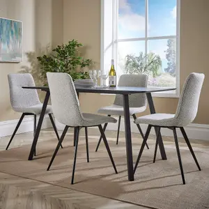 Home Source Wickford Dining Set with 4 Ashford Chairs