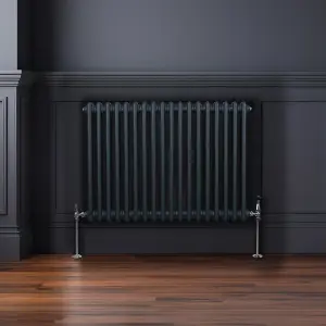 Traditional 2 Column Radiator - 600 x 832 mm - Anthracite