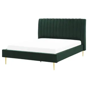 Velvet EU King Size Bed Green MARVILLE