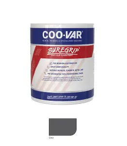 CooVar Suregrip Anti Slip Floor Paint - Grey - 5 Litre