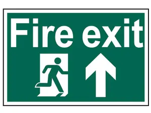 Durable PVC Fire Exit Sign with Arrow - Safety Compliance 300x200mm