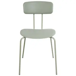 Set of 2 Dining Chairs SIBLEY Light Green