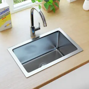 vidaXL Handmade Kitchen Sink Stainless Steel