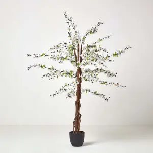 Homescapes Artificial Blossom Tree with White Silk Flowers - 5 Feet