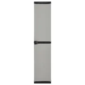 Berkfield Garden Storage Cabinet with 3 Shelves Grey & Black 34x40x168 cm