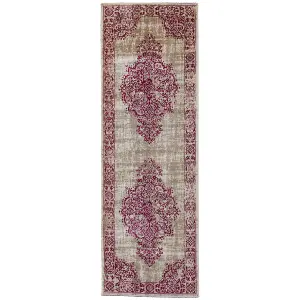 Origins Saville Grey / Raspberry Rug 67 X 200