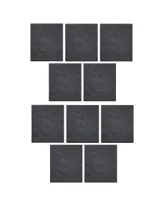 10 x Square Stomp Stone Graphite (30cm square x 3cm thick)