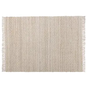 Jute Area Rug 140 x 200 cm Beige AFRIN