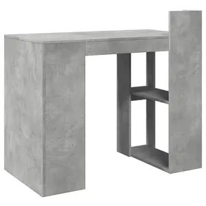 Berkfield Office Desk Concrete Grey 103.5x56.5x94 cm Engineered Wood