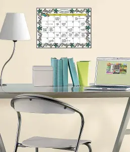 Wallpops Floral Large Self-Adhesive Dry Erase Write On Monthly Wall Calendar