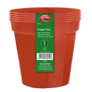 Ambador Flower Pots (Pack of 5) Orange (5in)