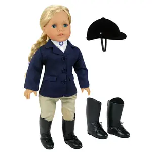 Sophia's by Teamson Kids Complete Equestrian Set for 18" Dolls, Navy